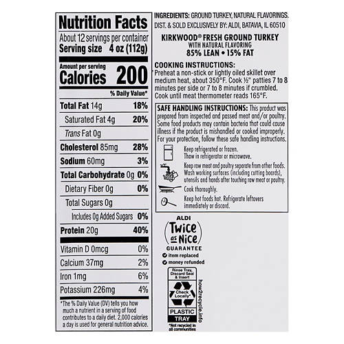 Kirkwood 85/15 Ground Turkey